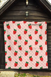 Strawberry Beautiful Pattern Premium Quilt