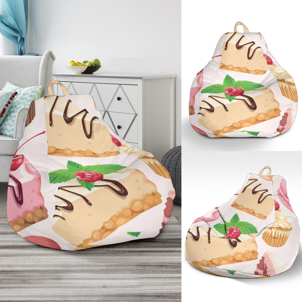 Cake Cupcake Sweets Pattern Bean Bag Cover