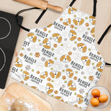 Cute Beagle Dog Pattern Background Adjustable Apron