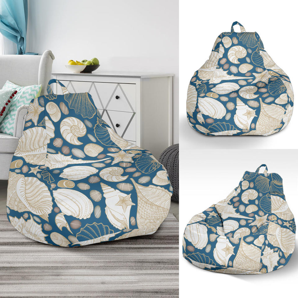Shell Polynesian Tribal Design Pattern Bean Bag Cover