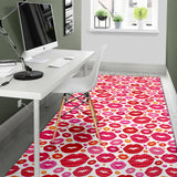 Lips Pattern Print Design 01 Area Rug