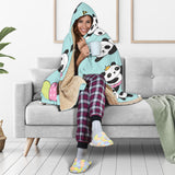 Cute Baby Panda Pattern Hooded Blanket