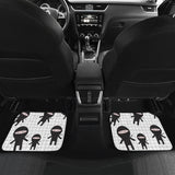 Ninja Pattern Plaid Background Front And Back Car Mats