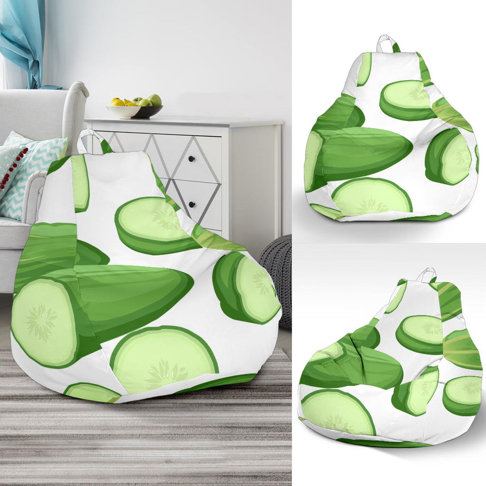 Cucumber Whole Slices Pattern Bean Bag Cover