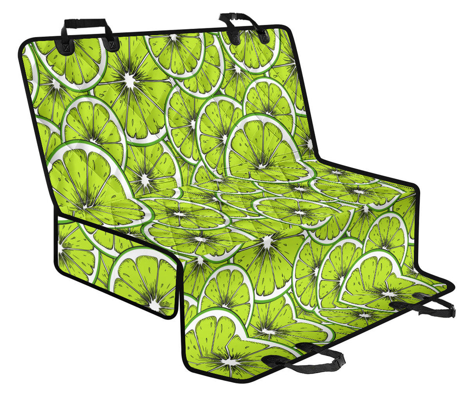 Slices Of Lime Design Pattern Dog Car Seat Covers