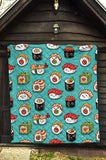 Cute Sushi Pattern Premium Quilt