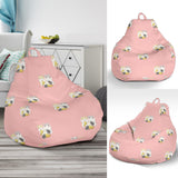 Cute Hamster Cheese Pattern Pink Background Bean Bag Cover