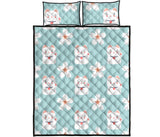 Maneki Neko Lucky Cat sakura Quilt Bed Set