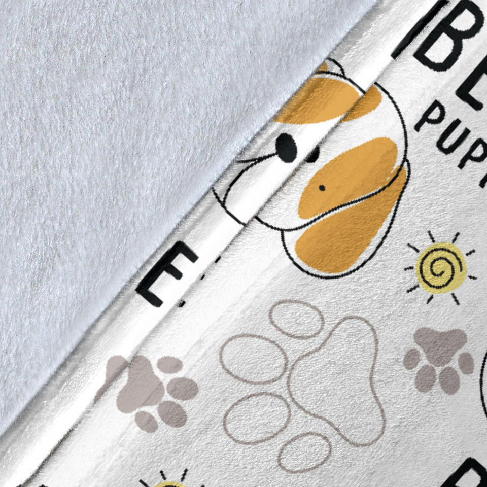Cute Beagle Dog Pattern Background Premium Blanket