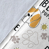 Cute Beagle Dog Pattern Background Premium Blanket