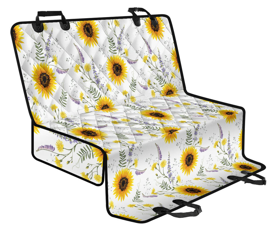 Beautiful Sunflowers Pattern Dog Car Seat Covers