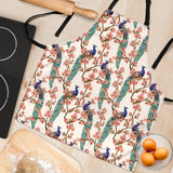 Peacock Tropical Flower Pattern Adjustable Apron