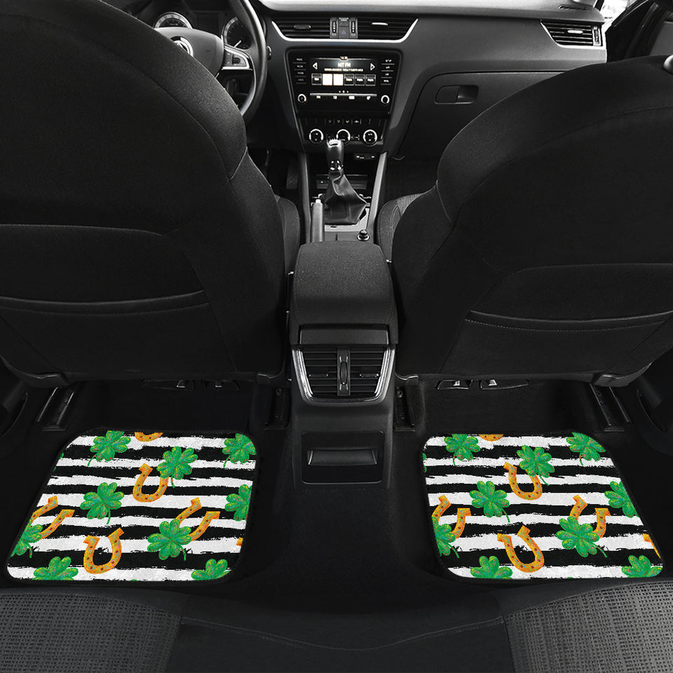 Horseshoes Pattern Print Design 01 Front and Back Car Mats