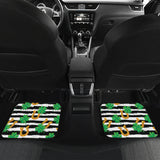 Horseshoes Pattern Print Design 01 Front and Back Car Mats