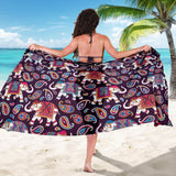 Elephant Indian Style Ornament Pattern Sarong