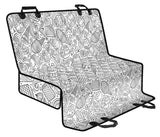 Cartoon Hand Drawn Ice Cream Black White Dog Car Seat Covers