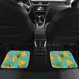Banana Palm Leaves Pattern Background Front And Back Car Mats
