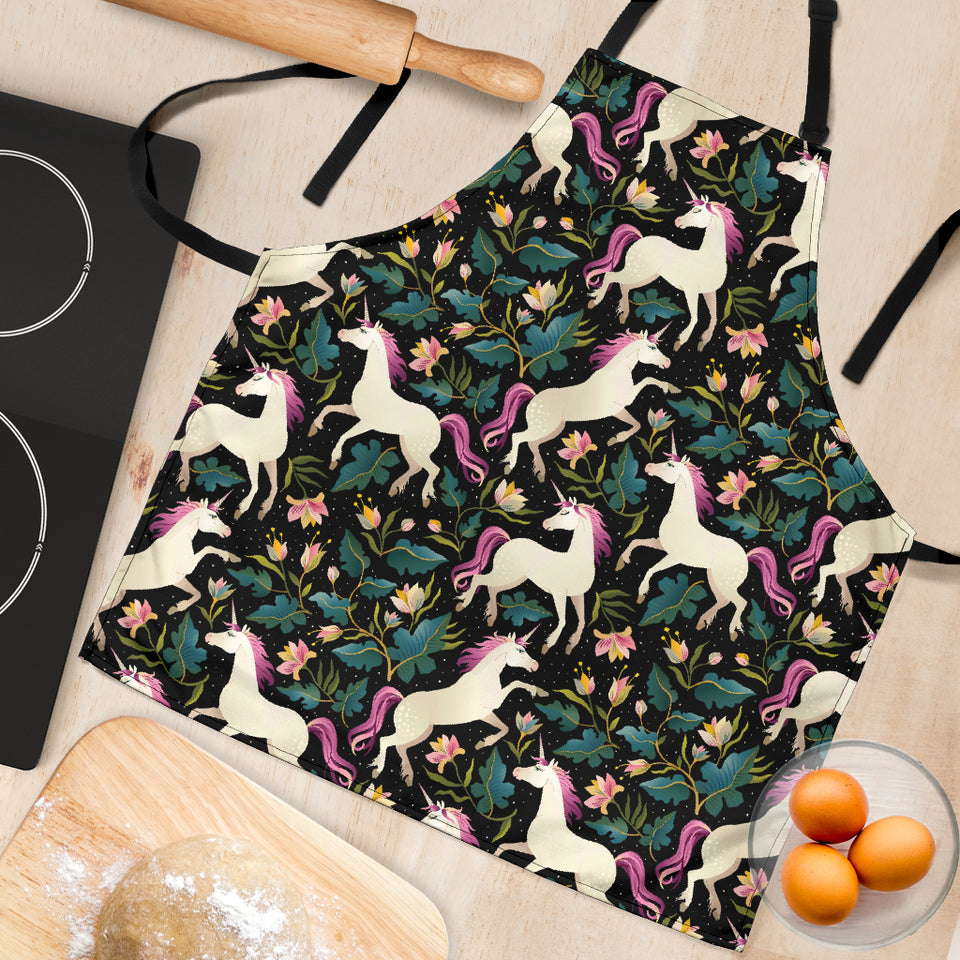 Unicorns Forest Background Adjustable Apron