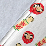 Daruma Japanese Wooden Doll Premium Blanket