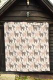 Llama Alpaca Pattern Premium Quilt