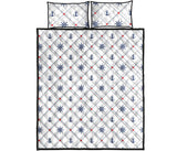 Anchor rudder nautical design pattern Quilt Bed Set