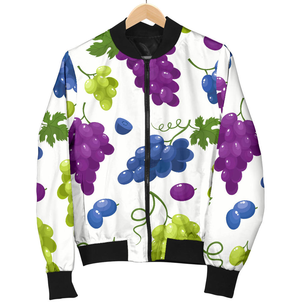 Grape Pattern Women'S Bomber Jacket