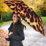 Fire Flame Dark Pattern Umbrella