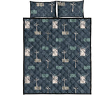 windmill tree pattern Quilt Bed Set