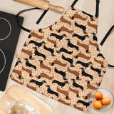 Dachshund Floral Background Adjustable Apron