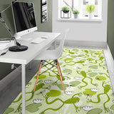 Cute Frog Dragonfly Pattern Area Rug