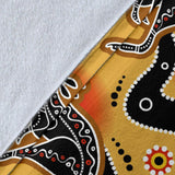 Kangaroo Australian Aboriginal Art Pattern Premium Blanket