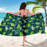 Lime Ice Flower Pattern Sarong