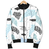 Cute Dolphins Childish Style Pattern Women'S Bomber Jacket