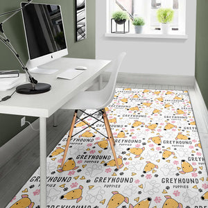Greyhound Pattern Print Design 03 Area Rug