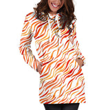 Fire Flame Watercolor Pattern Women'S Hoodie Dress