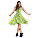 Duck Toy Pattern Print Design 03 Sleeveless Midi Dress