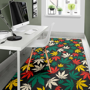 Canabis Marijuana Weed Pattern Print Design 02 Area Rug