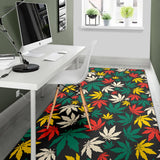 Canabis Marijuana Weed Pattern Print Design 02 Area Rug