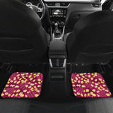 Popcorn Pattern Print Design 02 Front and Back Car Mats