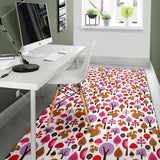 Squirrel Pattern Print Design 02 Area Rug