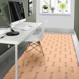 Engine Piston Cream Background Pattern Print Design 04 Area Rug