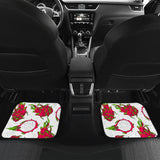 Dragon Fruits White Background Front And Back Car Mats
