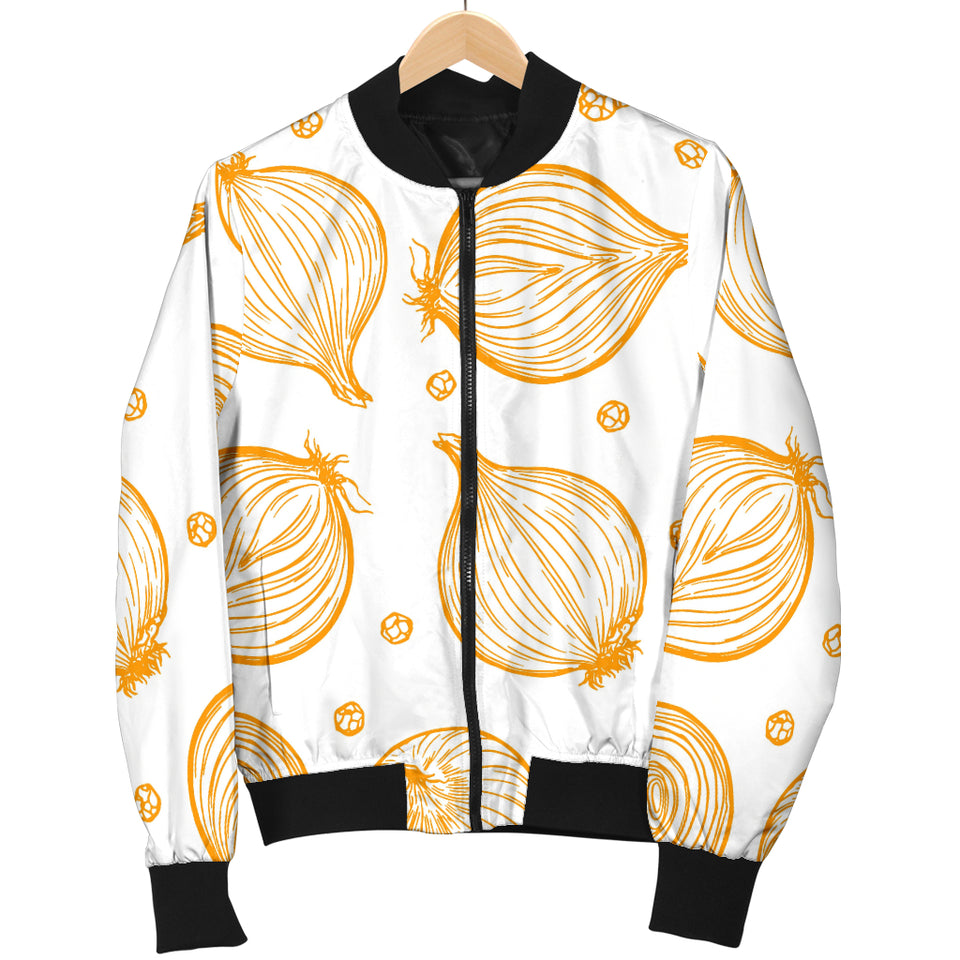 Hand Drawn Onion Pattern Women'S Bomber Jacket