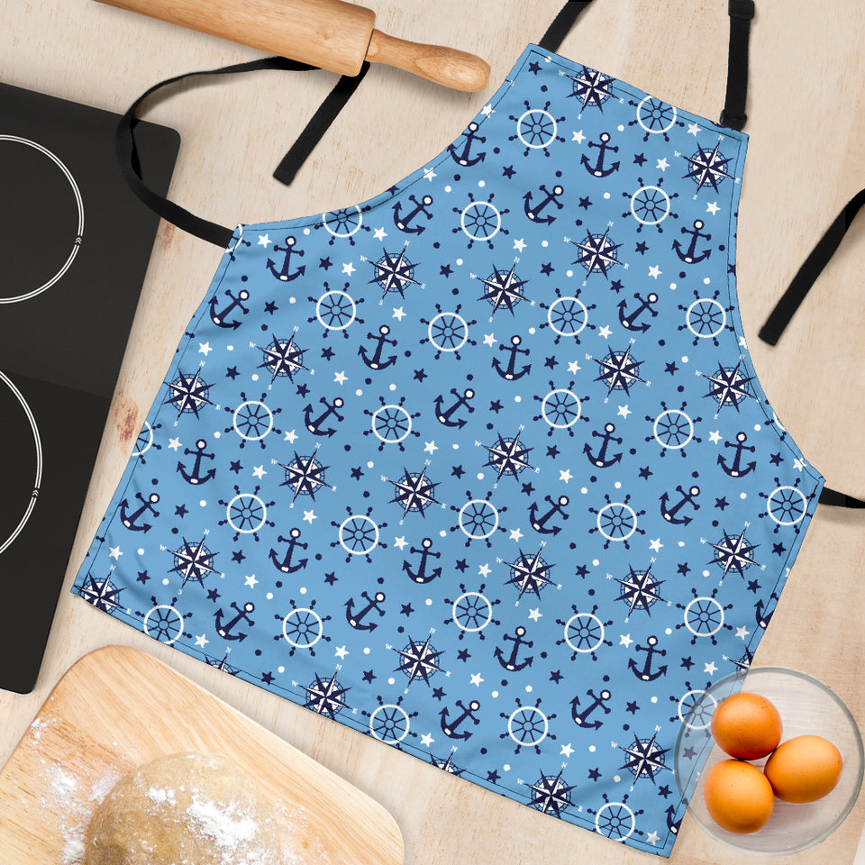 Anchors Rudder Compass Star Nautical Pattern Adjustable Apron