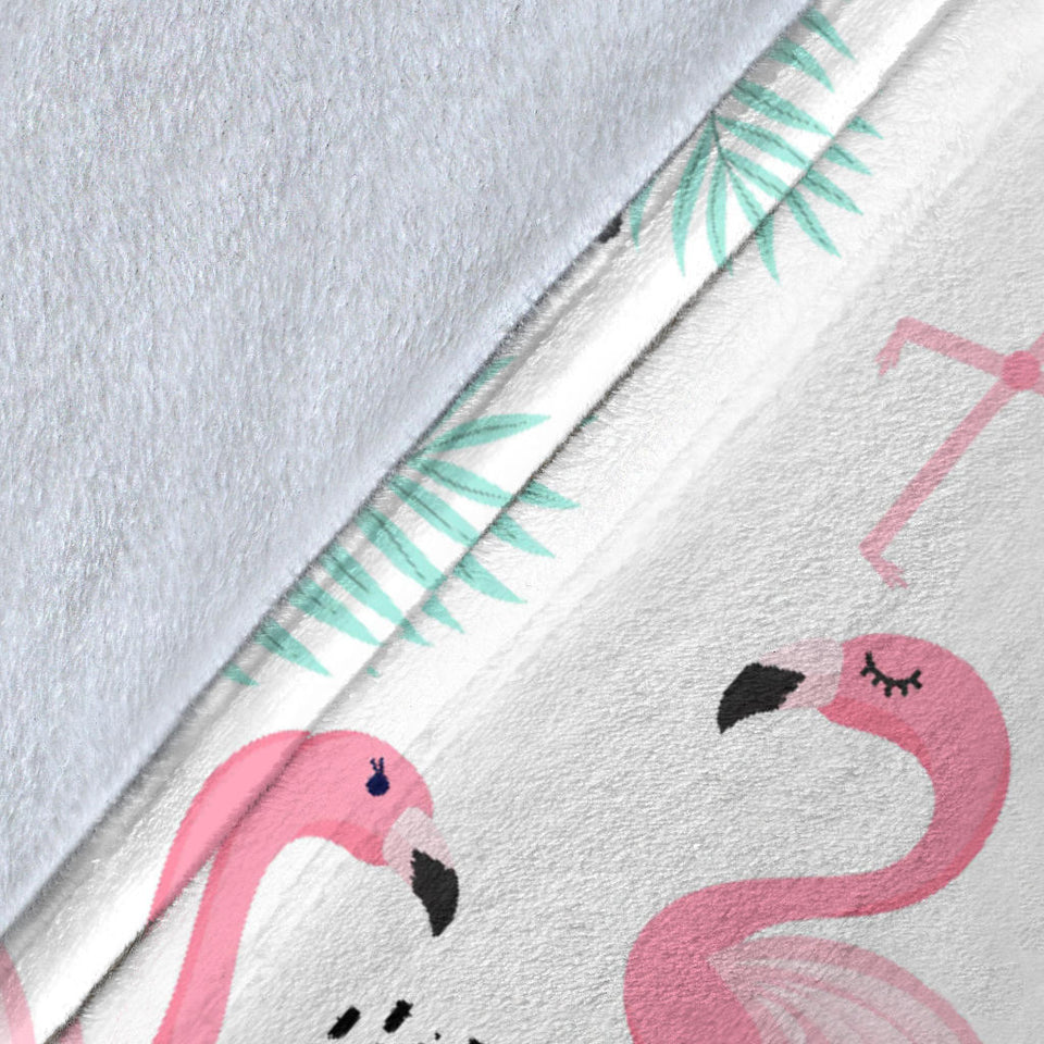 Cute Flamingo Pattern Premium Blanket