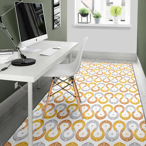Horseshoes Pattern Print Design 03 Area Rug