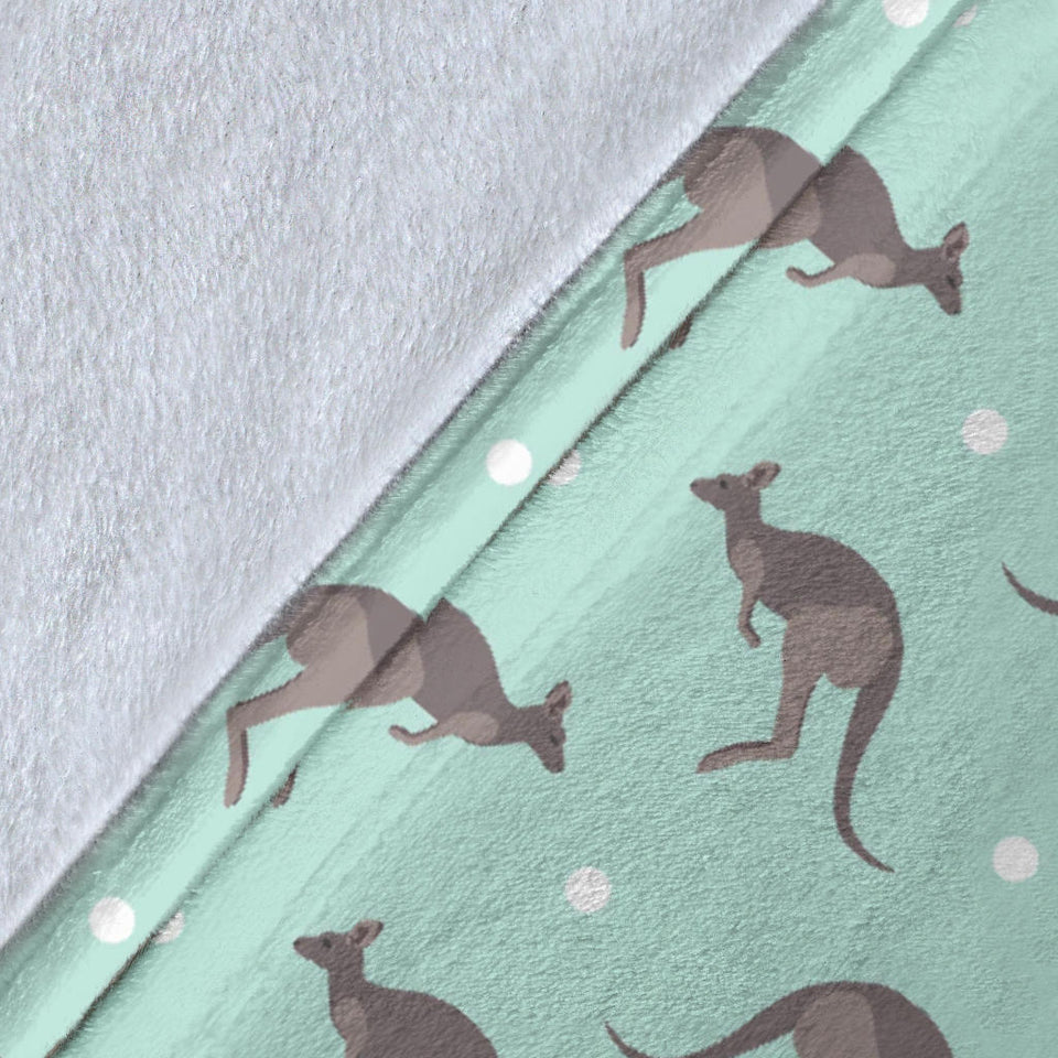 Kangaroo Pattern Background Premium Blanket
