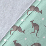 Kangaroo Pattern Background Premium Blanket