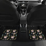 Hummingbird Pattern Print Design 03 Front and Back Car Mats