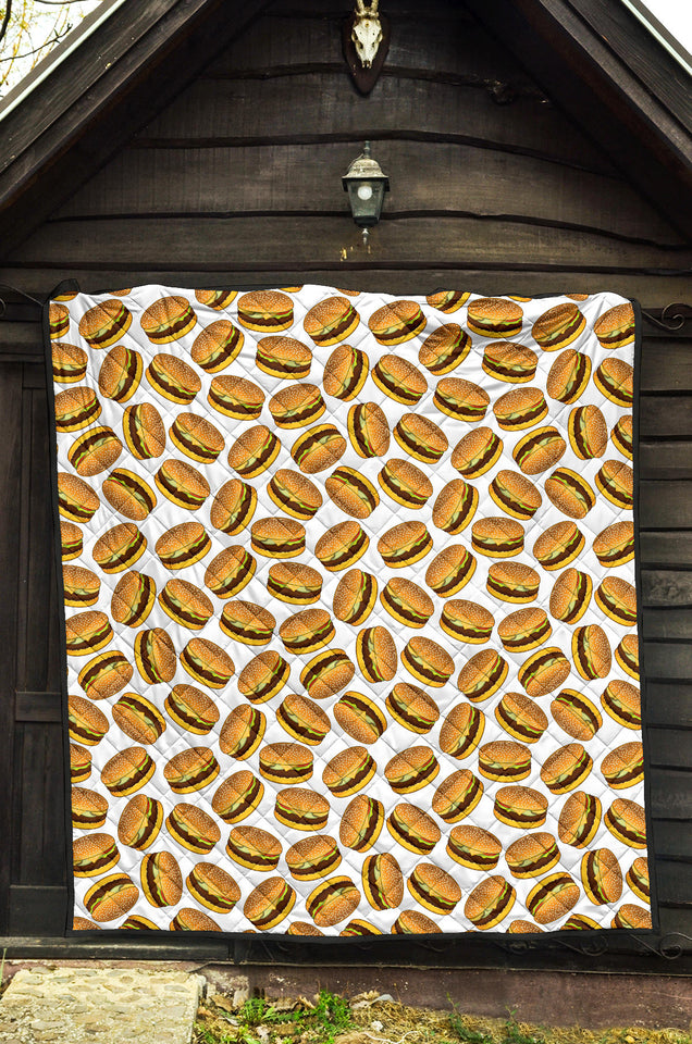 Hamburger Pattern Print Design 03 Premium Quilt